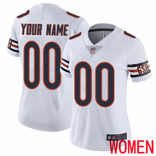 Limited White Women Road Jersey NFL Customized Football Chicago Bears Vapor Untouchable